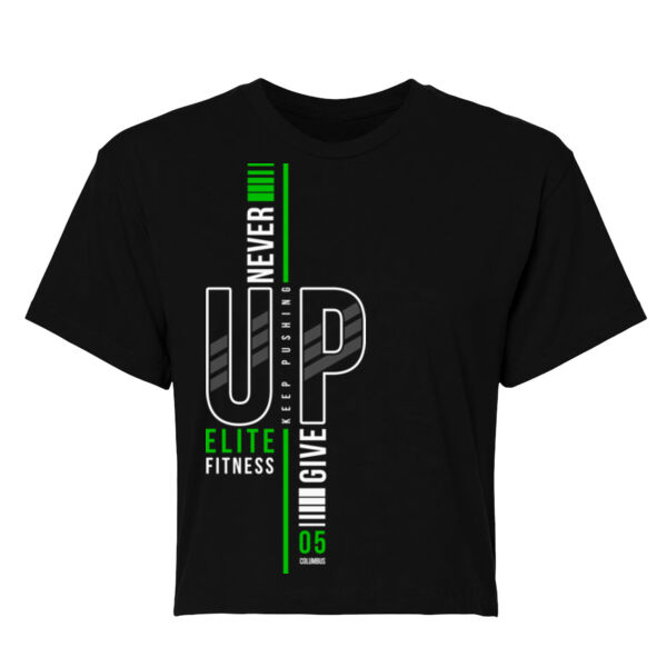 NEVER GIVE UP - WOMEN'S CROP T-SHIRT - $TWQN7B$ Thumbnail