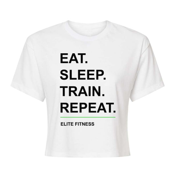 EAT SLEEP TRAIN REPEAT - WOMEN'S CROP T-SHIRT - $27BY94$ Thumbnail